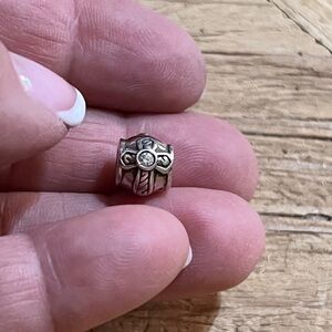 Sterling Silver Chamilia Cross Charm bead fits Pandora bracelets